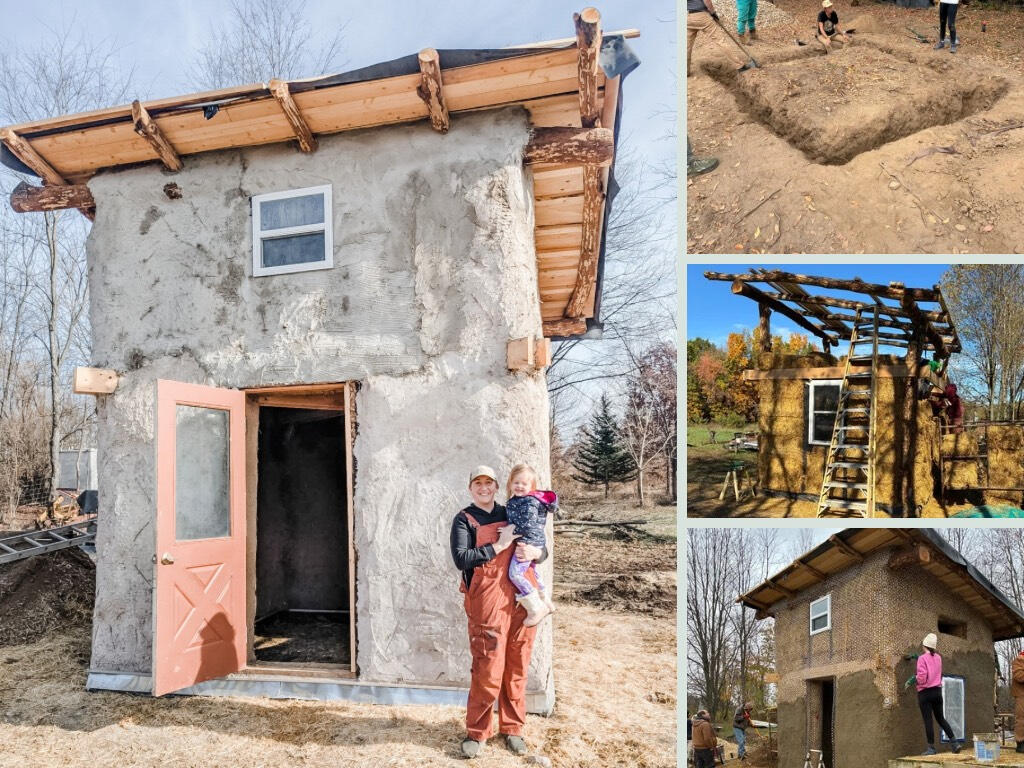 Natural Building Hands-on Strawbale and Timber Framing Natural Building class through KVCC, hosted by SolFed Farms